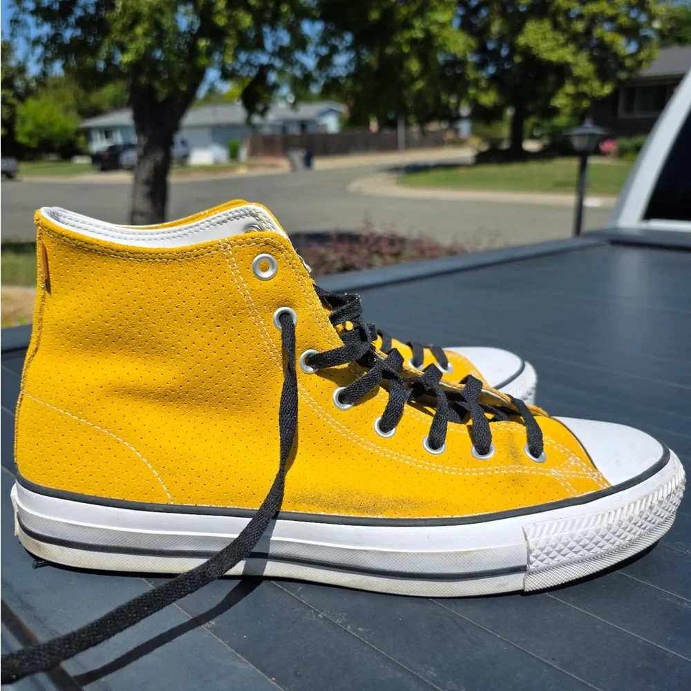 Converse  Yellow High-Top Sneakers - Picture 2 of 3